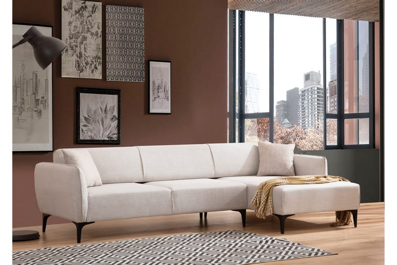 Rossland Divansofa 3-seters - Hvit - Møbler - Sofaer - Hjørnesofa