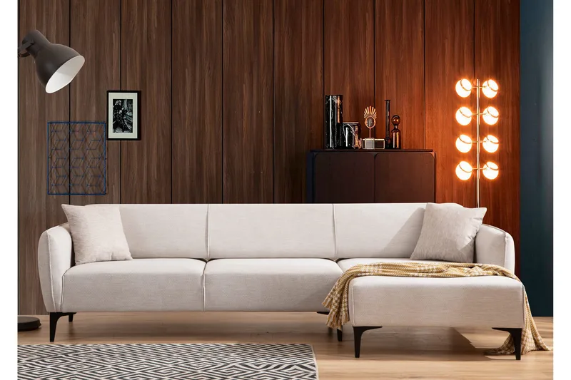 Rossland Divansofa 3-seters - Hvit - Møbler - Sofaer - Hjørnesofa - Hjørnesofa med divan