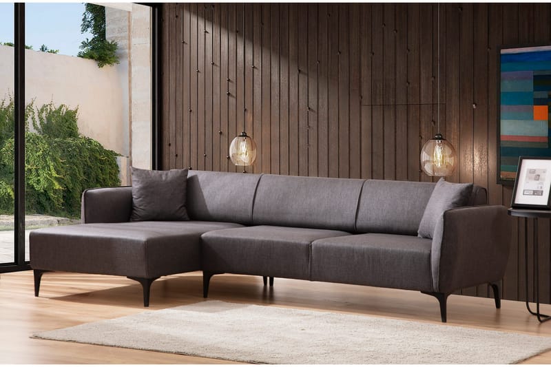 Rossland Divansofa 3-seters - Mørkegrå - Møbler - Sofaer - Hjørnesofa