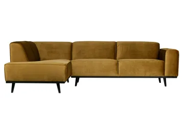 Statement Hjørnesofa Venstre - Honninggul - Møbler - Sofaer - Hjørnesofa