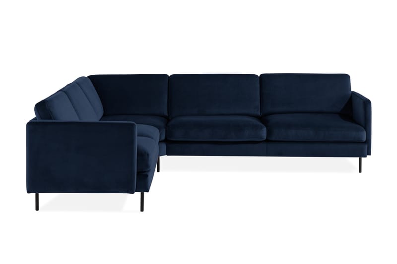 Teodin Hjørnesofa Fløyel - Blå - Møbler - Sofaer - Hjørnesofa