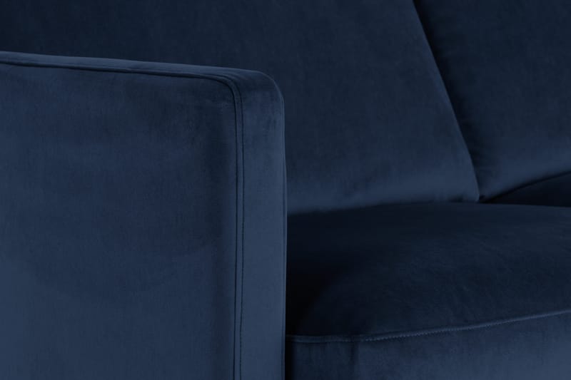 Teodin Hjørnesofa Fløyel - Blå - Møbler - Sofaer - Hjørnesofa