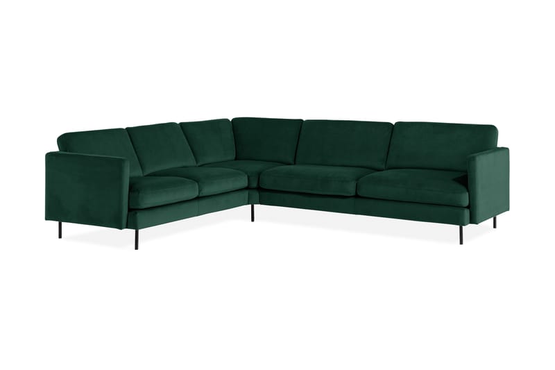 Teodin Hjørnesofa Fløyel - Grønn - Møbler - Sofaer - Hjørnesofa