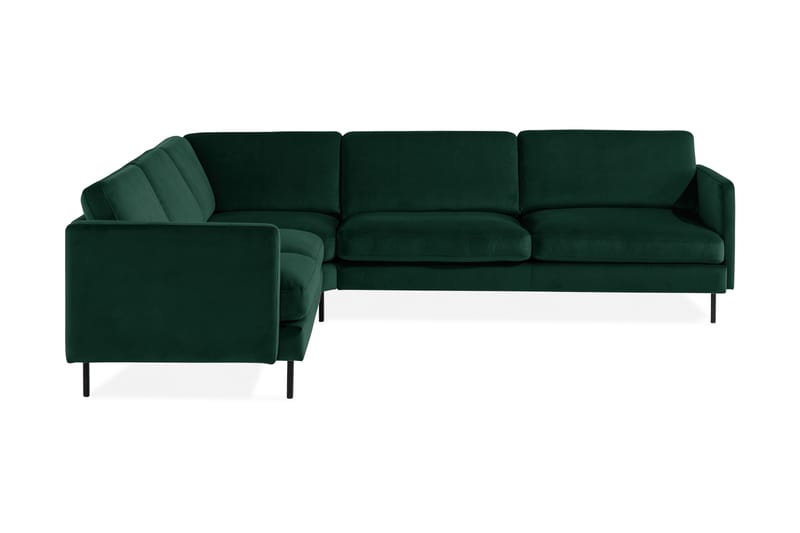 Teodin Hjørnesofa Fløyel - Grønn - Møbler - Sofaer - Hjørnesofa