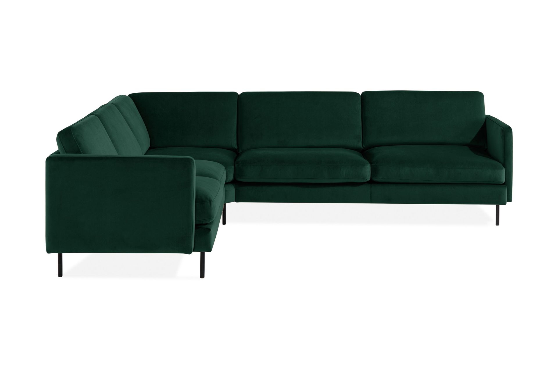 Teodin Hjørnesofa Fløyel - Grønn