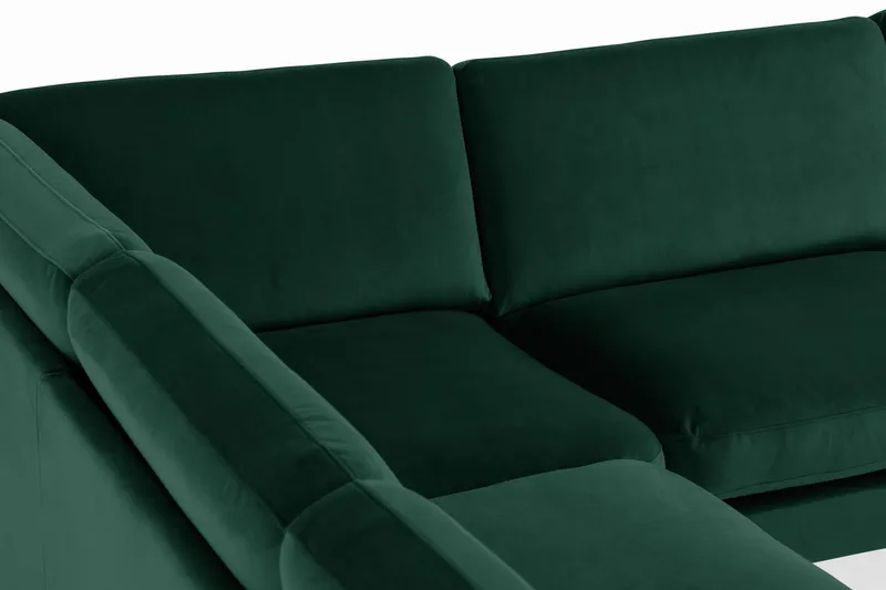 Teodin Hjørnesofa Fløyel - Grønn - Møbler - Sofaer - Hjørnesofa