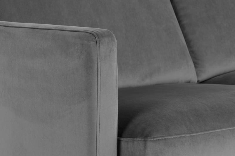 Teodin Hjørnesofa Fløyel - Lysegrå - Møbler - Sofaer - Hjørnesofa