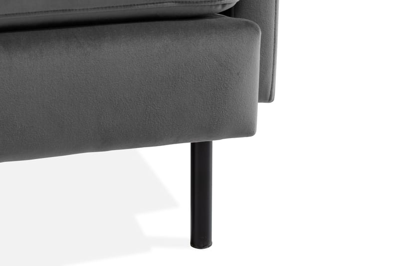 Teodin Hjørnesofa Fløyel - Lysegrå - Møbler - Sofaer - Hjørnesofa