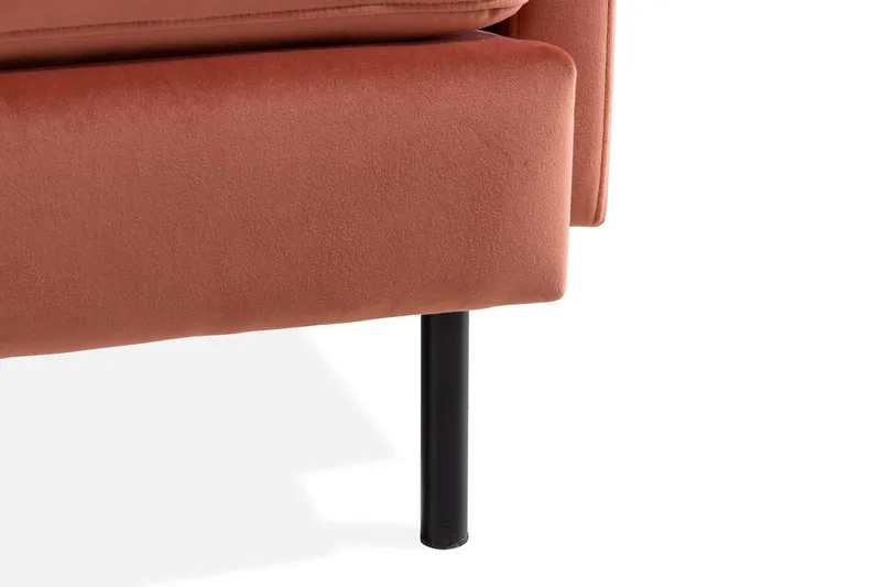 Teodin Hjørnesofa Fløyel - Rosa - Møbler - Sofaer - Hjørnesofa