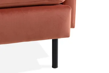 Teodin Hjørnesofa Fløyel - Rosa - Møbler - Sofaer - Hjørnesofa