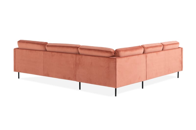 Teodin Hjørnesofa Fløyel - Rosa - Møbler - Sofaer - Hjørnesofa