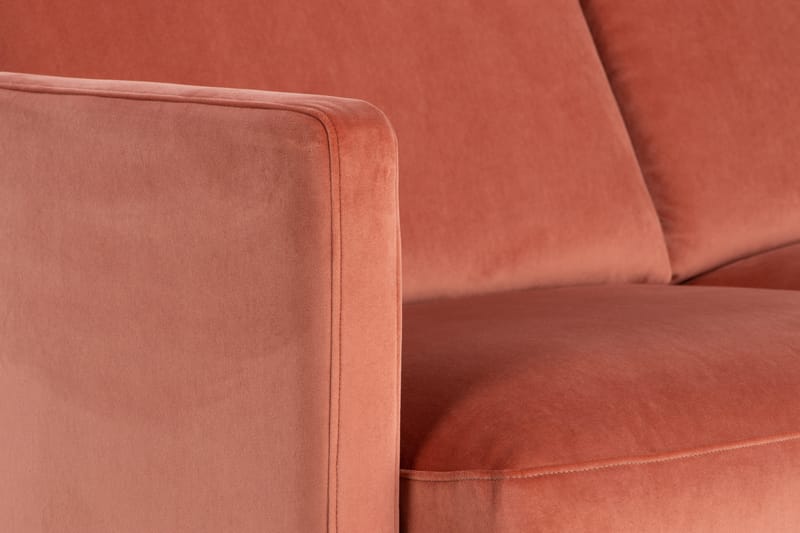 Teodin Hjørnesofa Fløyel - Rosa - Møbler - Sofaer - Hjørnesofa