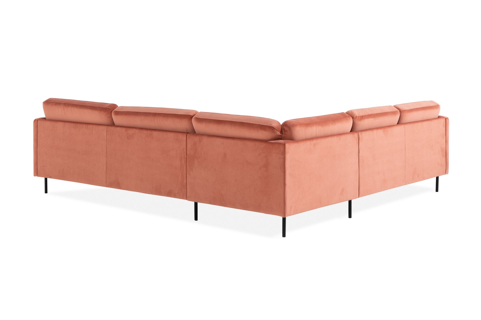Teodin Hjørnesofa Fløyel - Rosa - Møbler - Sofaer - Hjørnesofa