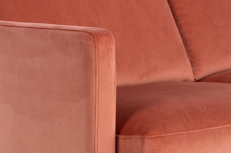 Teodin Hjørnesofa Fløyel - Rosa - Møbler - Sofaer - Hjørnesofa