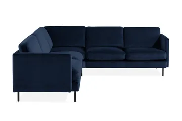 Teodin Hjørnesofa Large Fløyel - Blå - Møbler - Sofaer - Hjørnesofa