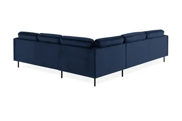 Teodin Hjørnesofa Large Fløyel - Blå - Møbler - Sofaer - Hjørnesofa