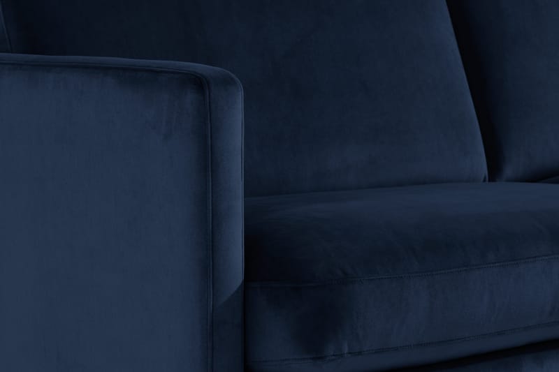 Teodin Hjørnesofa Large Fløyel - Blå - Møbler - Sofaer - Hjørnesofa