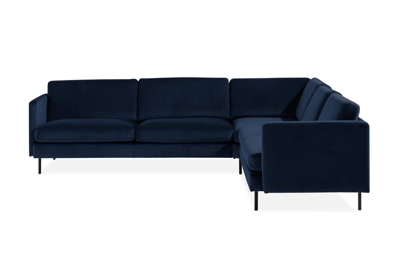 Teodin Hjørnesofa Large Fløyel - Blå - Møbler - Sofaer - Hjørnesofa