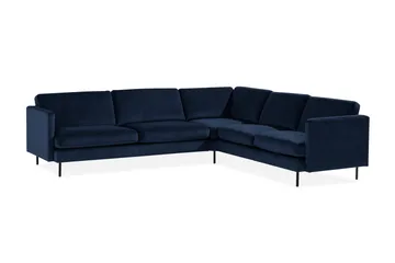 Teodin Hjørnesofa Large Fløyel - Blå - Møbler - Sofaer - Hjørnesofa