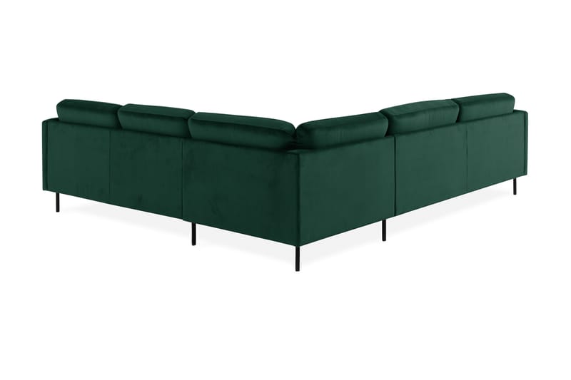 Teodin Hjørnesofa Large Fløyel - Grønn - Møbler - Sofaer - Hjørnesofa