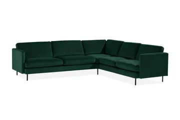 Teodin Hjørnesofa Large Fløyel - Grønn - Møbler - Sofaer - Hjørnesofa