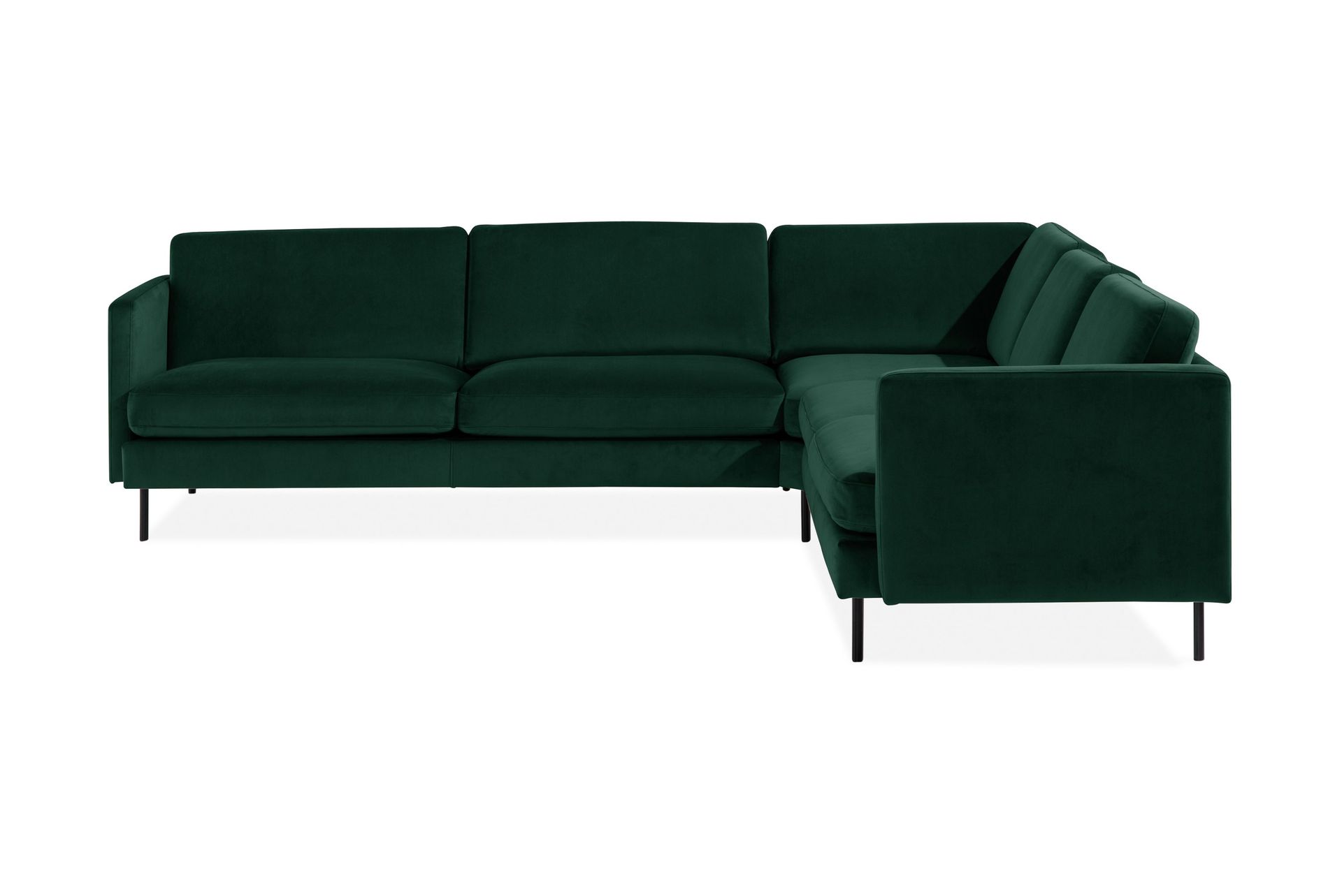 Teodin Hjørnesofa Large Fløyel - Grønn
