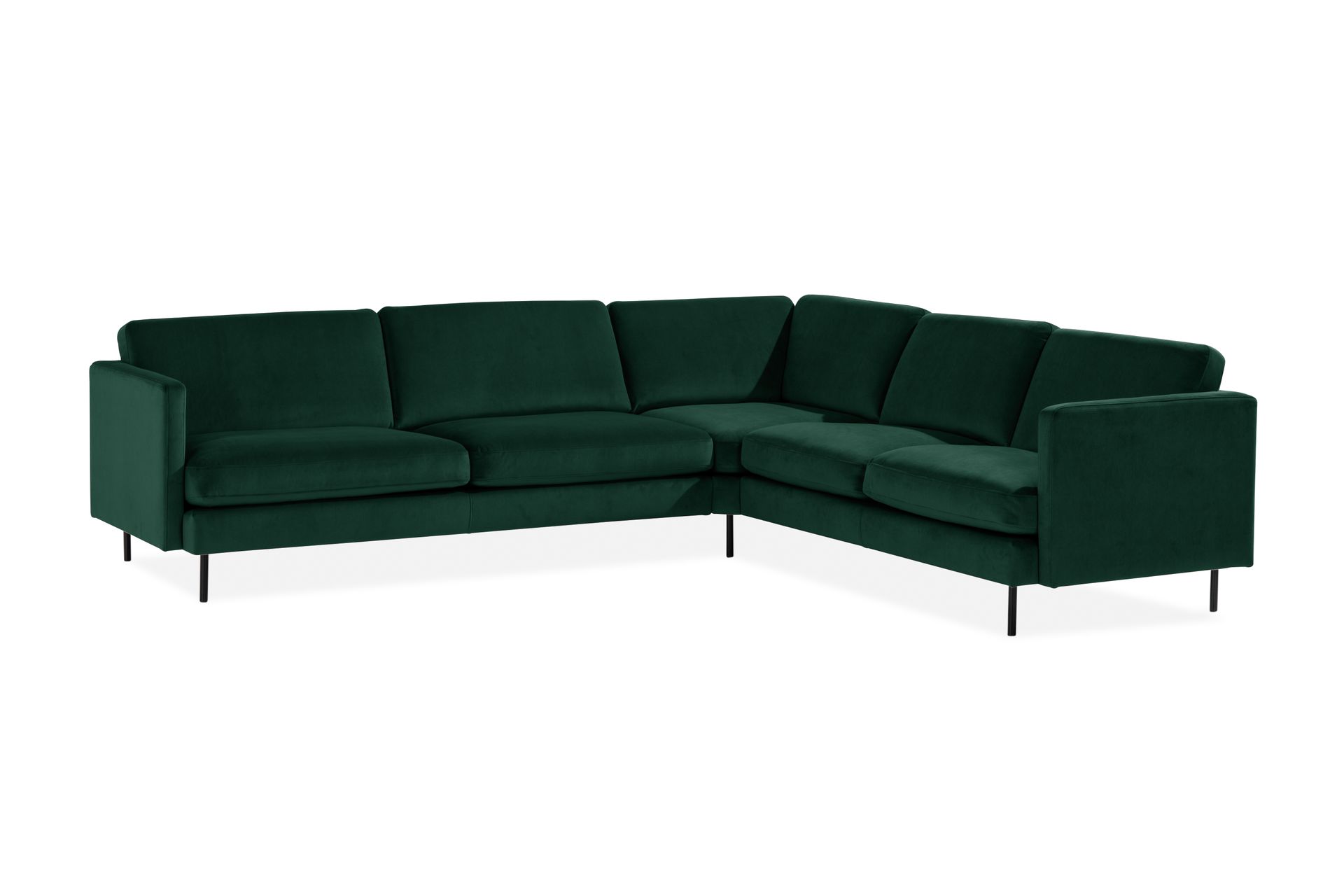 Teodin Hjørnesofa Large Fløyel - Grønn - Møbler - Sofaer - Hjørnesofa