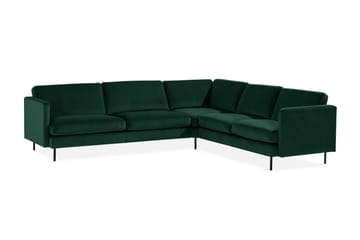 Teodin Hjørnesofa Large Fløyel - Grønn - Møbler - Sofaer - Hjørnesofa