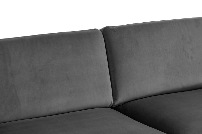 Teodin Hjørnesofa Large Fløyel - Lysegrå - Møbler - Sofaer - Hjørnesofa