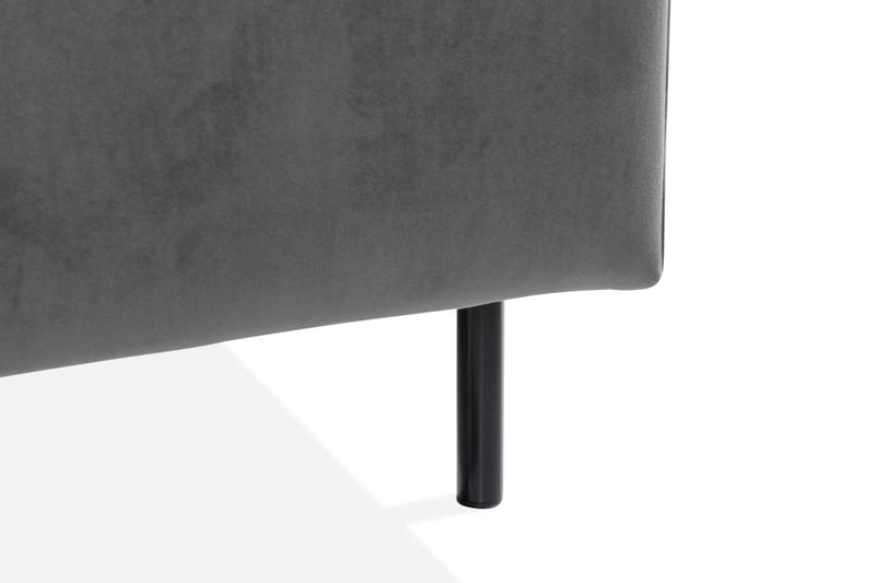 Teodin Hjørnesofa Large Fløyel - Lysegrå - Møbler - Sofaer - Hjørnesofa