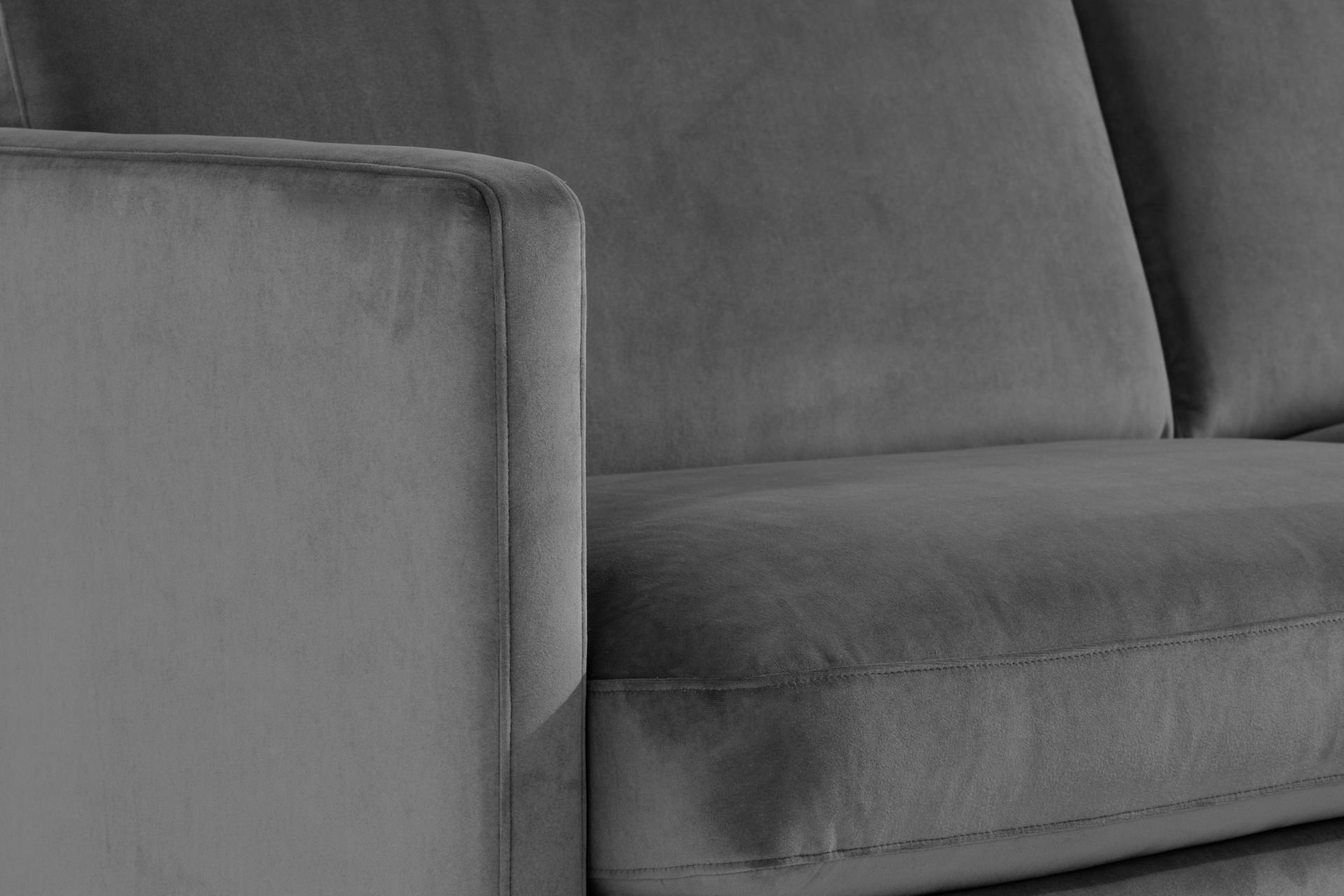 Teodin Hjørnesofa Large Fløyel - Lysegrå - Møbler - Sofaer - Hjørnesofa