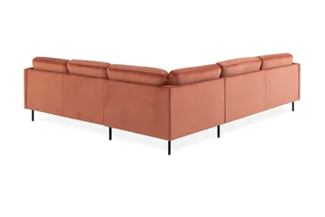 Teodin Hjørnesofa Large Fløyel - Rosa - Møbler - Sofaer - Hjørnesofa