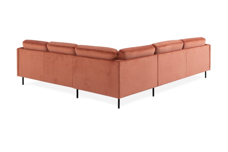 Teodin Hjørnesofa Large Fløyel - Rosa - Møbler - Sofaer - Hjørnesofa