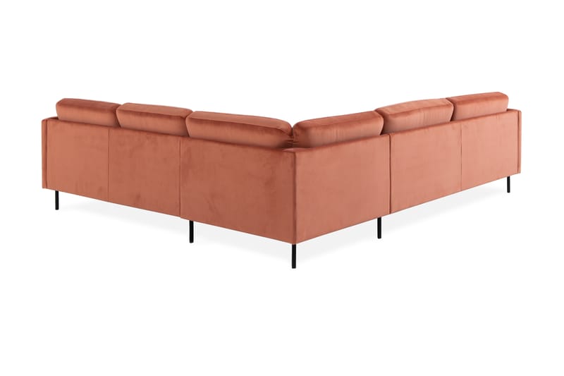 Teodin Hjørnesofa Large Fløyel - Rosa - Møbler - Sofaer - Hjørnesofa