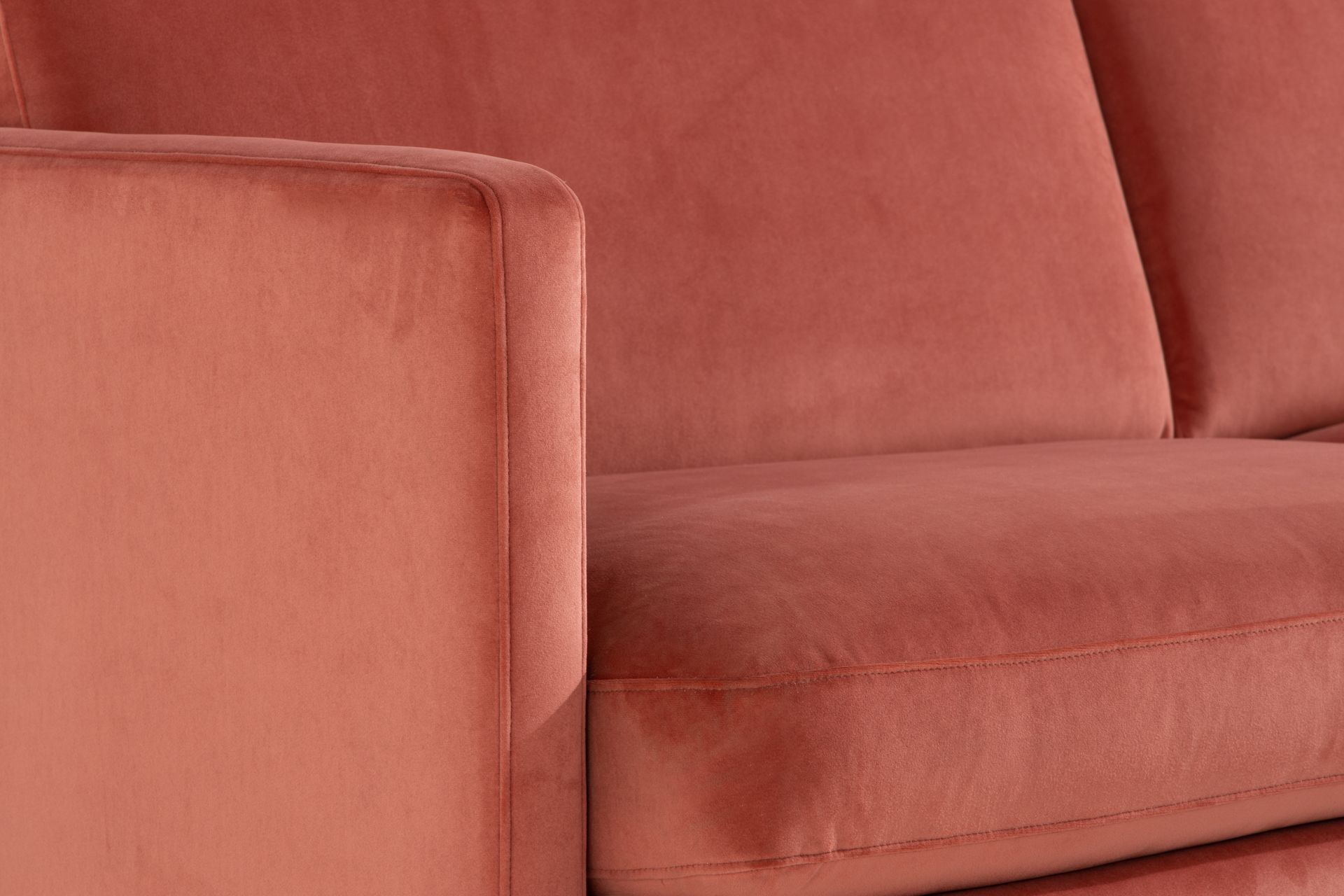 Teodin Hjørnesofa Large Fløyel - Rosa - Møbler - Sofaer - Hjørnesofa
