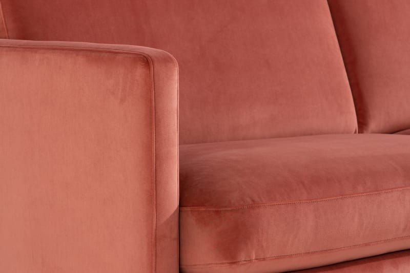 Teodin Hjørnesofa Large Fløyel - Rosa - Møbler - Sofaer - Hjørnesofa