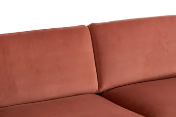 Teodin Hjørnesofa Large Fløyel - Rosa - Møbler - Sofaer - Hjørnesofa