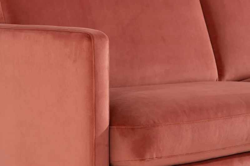 Teodin Hjørnesofa Large Fløyel - Rosa - Møbler - Sofaer - Hjørnesofa
