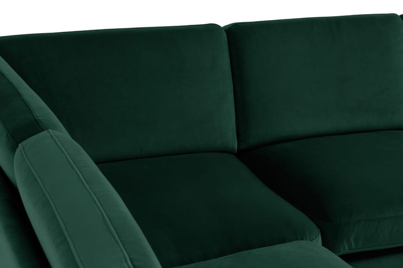 Teodin Hjørnesofa med Divan Høyre Fløyel - Grønn - Møbler - Sofaer - Hjørnesofa - Hjørnesofa med divan