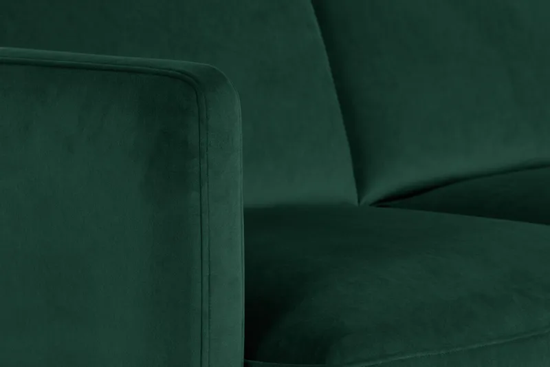 Teodin Hjørnesofa med Divan Høyre Fløyel - Grønn - Møbler - Sofaer - Hjørnesofa - Hjørnesofa med divan