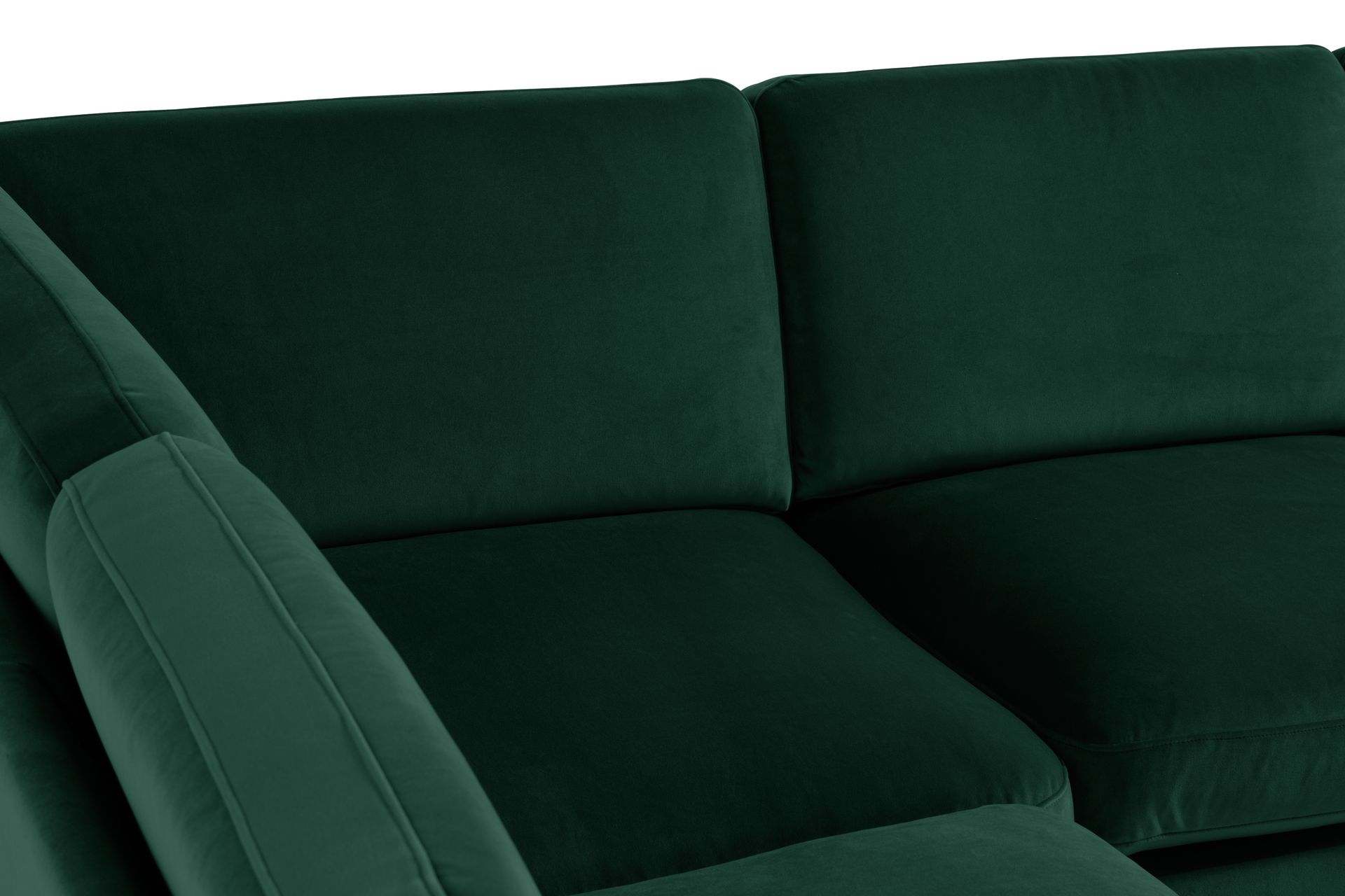 Teodin Hjørnesofa med Divan Høyre Fløyel - Grønn - Møbler - Sofaer - Hjørnesofa - Hjørnesofa med divan