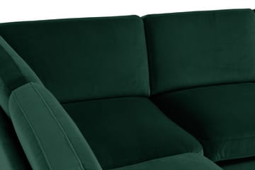Teodin Hjørnesofa med Divan Høyre Fløyel - Grønn - Møbler - Sofaer - Hjørnesofa - Hjørnesofa med divan