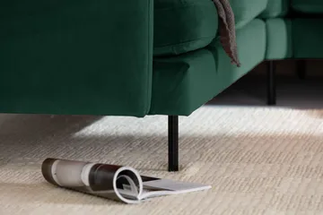 Teodin Hjørnesofa med Divan Høyre Fløyel - Grønn - Møbler - Sofaer - Hjørnesofa - Hjørnesofa med divan