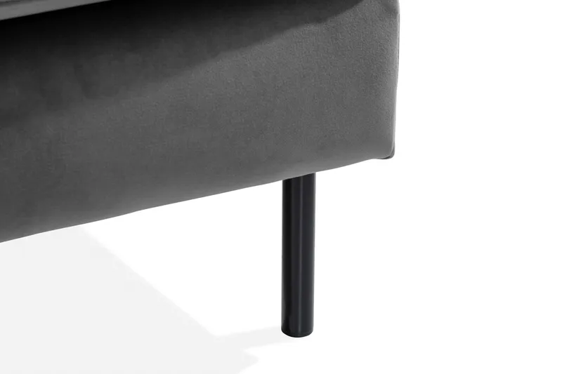 Teodin Hjørnesofa med Divan Høyre Fløyel - Lysegrå - Møbler - Sofaer - Hjørnesofa - Hjørnesofa med divan