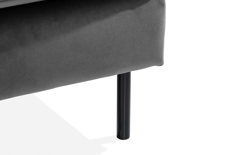 Teodin Hjørnesofa med Divan Høyre Fløyel - Lysegrå - Møbler - Sofaer - Hjørnesofa - Hjørnesofa med divan