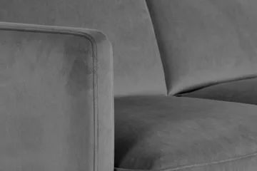 Teodin Hjørnesofa med Divan Høyre Fløyel - Lysegrå - Møbler - Sofaer - Hjørnesofa - Hjørnesofa med divan