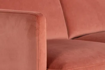 Teodin Hjørnesofa med Divan Høyre Fløyel - Rosa - Møbler - Sofaer - Hjørnesofa - Hjørnesofa med divan