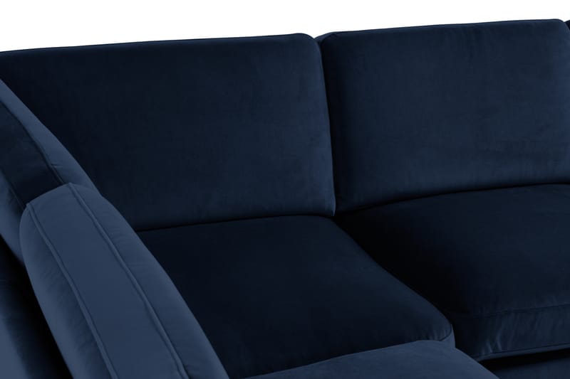Teodin Hjørnesofa med Divan Venstre Fløyel - Blå - Møbler - Sofaer - Hjørnesofa - Hjørnesofa med divan