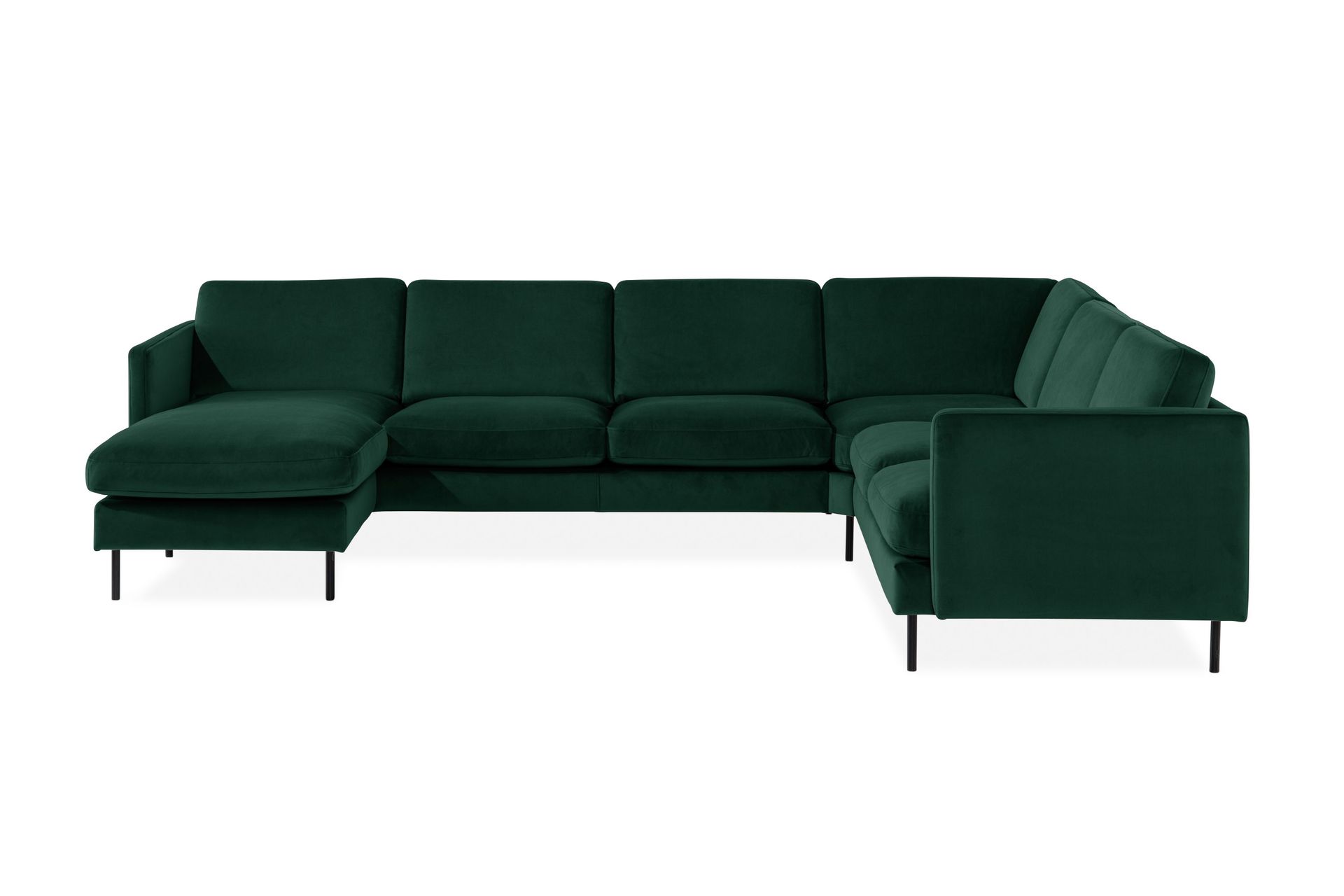 Teodin Hjørnesofa med Divan Venstre Fløyel - Grønn