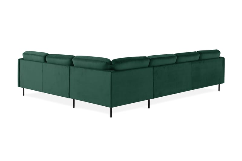 Teodin Hjørnesofa med Divan Venstre Fløyel - Grønn - Møbler - Sofaer - Hjørnesofa - Hjørnesofa med divan